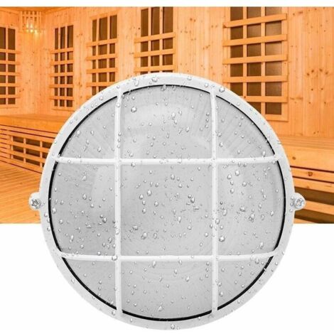 Sauna lampe-déflagrant Anti-haute température humidité Preuve ronde Lampe Accessoire for E27 fil Sauna,17.58.2cm