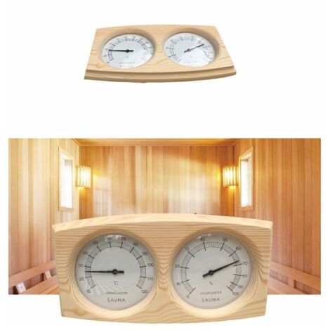 Sauna Thermohygrometer Hygrometer Holzthermometer Saunazubehör Unikat Tisch Luftfeuchtigkeit Thermometer Sauna