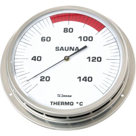 Sauna-Thermometer mit 130 mm Skala - mit Flansch