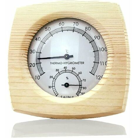 Sauna Thermomètre，Outdoor Intérieur Sauna Sauna Fournitures Inductive Pointeur Home Compteur Humidité Hygromètre Hygromètre Sauna Thermomètre SaunaAccessoires，1 pcs