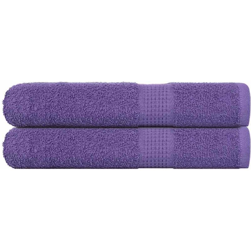 Sauna Towels 2 Pcs Purple 80x200 Cm 360 Gsm 100% Cotton Vidaxl