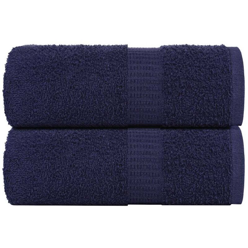 Wash Towels 2 Pcs Frogn Navy Blue 30x30 Cm 100% Cotton Vidaxl