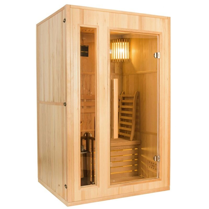 France Sauna Sauna Vapeur Zen - 2 Places - 120 X 110 X 190 Cm - Bois Épicéa 100% Canadien - Pack Complet - 3, 5 Kw / 230v / 415v - 50hz - - Komplettpaket 3, 5kw