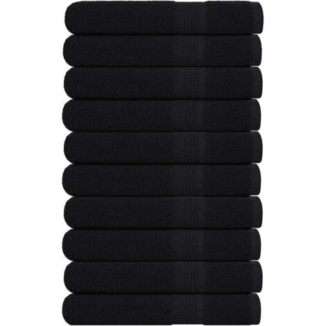 Saunatücher FROGN 10 Stk. Schwarz 80x200 cm 360 g/m²