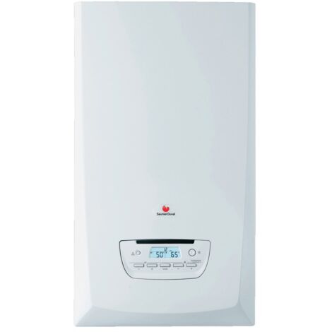 Saunier Duval – Chaudière murale à condensation gaz 25 kW – Évacuation ventouse 60/100 mm – Rendement 109,2% – Débit eau chaude 12,2 l/min