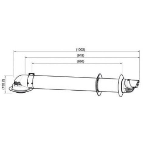 Saunier Duval – Kit ventouse horizontal pour chaudières à condensation – Évacuation gaz de combustion – Compatible gammes ISO Condensation/Thema F24-30E+F30