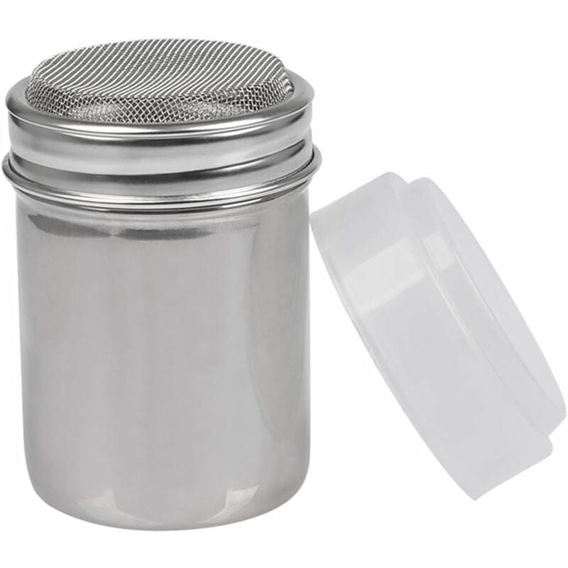 Saupoudreuses avec Pochoirs pour Café Boîtes à Saupoudrer Inox en Acier Inoxydable pour Cacao Epice Poudre Cappuccino Sucre Sel avec 16pcs Pochoirs à