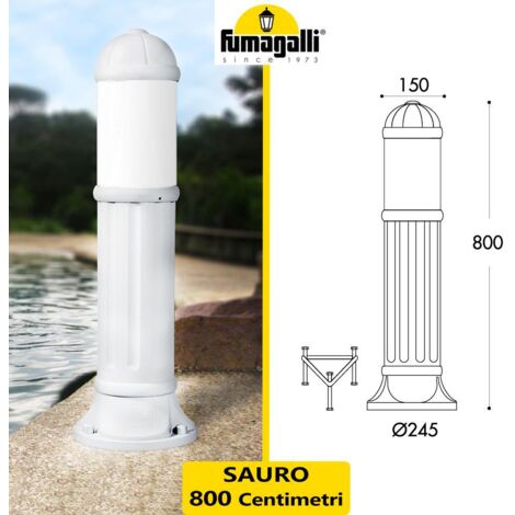 SAURO 800 BIANCO TRASP E27 FRANGILUCE RESINA