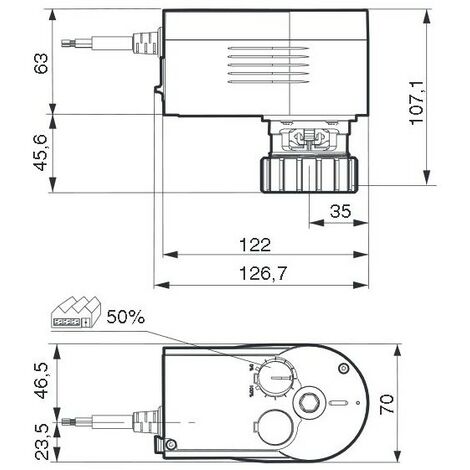 Sauter AVM104F020 - Moteur vanne 3 voies - 230V