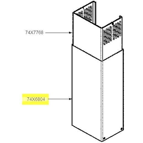 Sauter – Chemine inférieure pour hotte – Compatible modèle SHD525WF1 – Dimensions 53x27cm – 74X6804