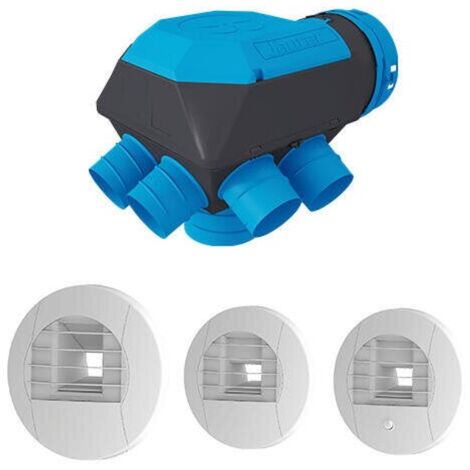 SAUTER Kit VMC simple flux hygroréglable - Gauli - Grand logement - Basse consommation - Jusqu’à T7 - 292 m³/h - 17 dB - RT 2012