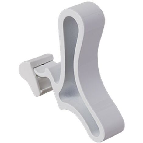 Sauter – Patère courbe pour sèche-serviettes à lames plates – Aluminium blanc – Compatible avec lames 4,5 à 6,5 mm – Installation facile