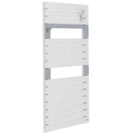 Sauter – Radiateur sèche-serviettes 510W blanc – Largeur 550mm – Hauteur 950mm – Surface chauffée 6m² – Barre pivotante et patère amovible