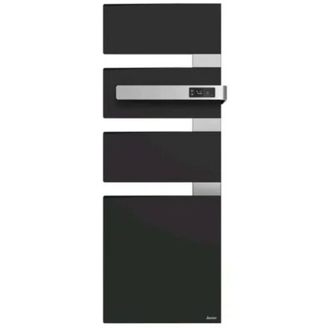 Sauter – Radiateur sèche-serviettes électrique anthracite 1750W – Inertie fluide – Surface chauffée 7,5 m² – Bluetooth avec enceintes Cabasse