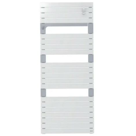 Sauter – Radiateur sèche-serviettes eau chaude 715W blanc – Largeur 550mm – Hauteur 1360mm – Surface chauffée 8m² – Barre pivotante