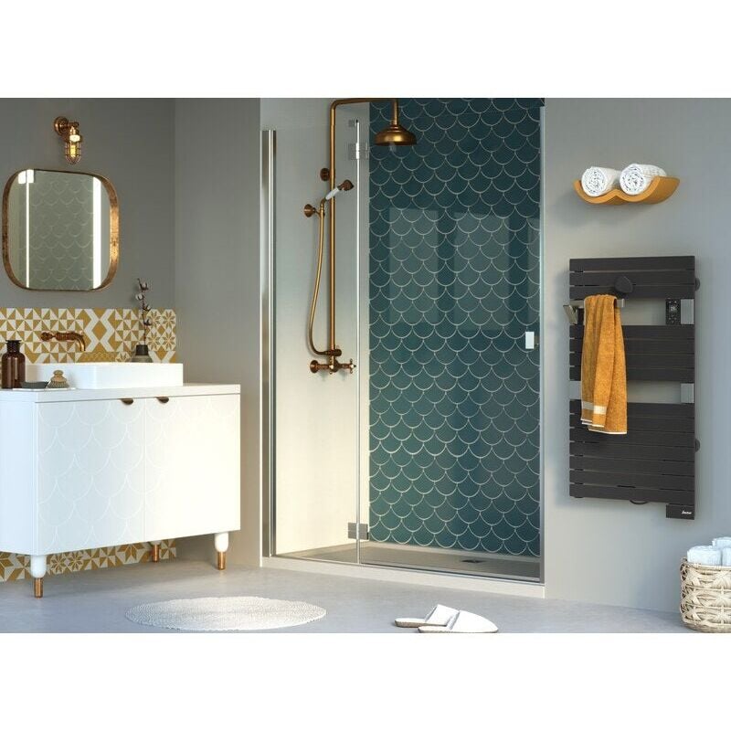 SAUTER Sèche-serviettes électrique - ASAMA CONNECTE II - 500W - H99.5 x l55 cm - Anthracite