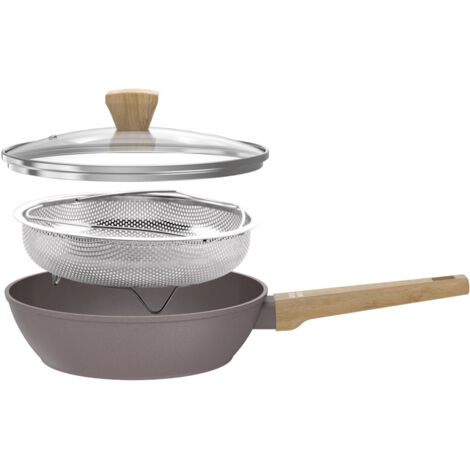 Sautéuse Arthur Martin AM9910 Ø24 cm Rivestimento in ceramica Taupe
