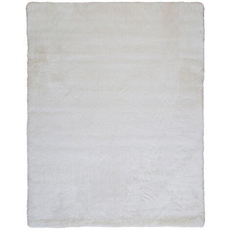 SAUVAGE - Tapis à poils longs extra-doux blanc 160x230