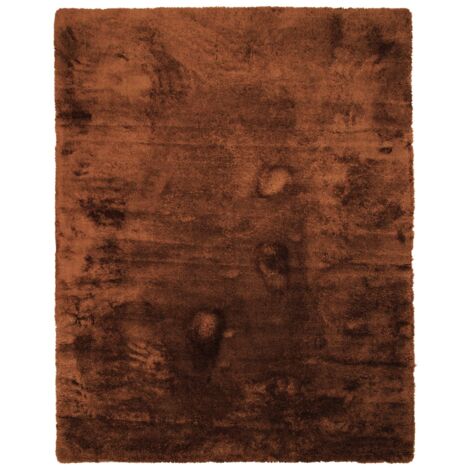 SAUVAGE - Tapis à poils longs extra-doux marron clair 120x160