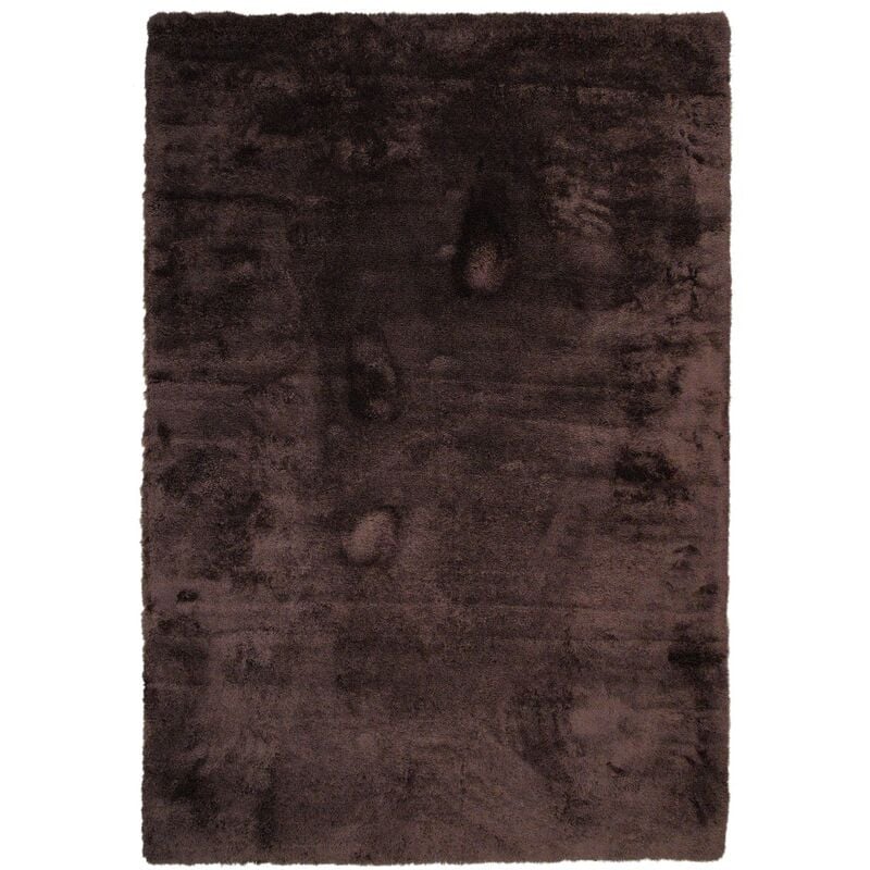 Thedecofactory - sauvage - Tapis à poils longs extra-doux marron foncé 160x230