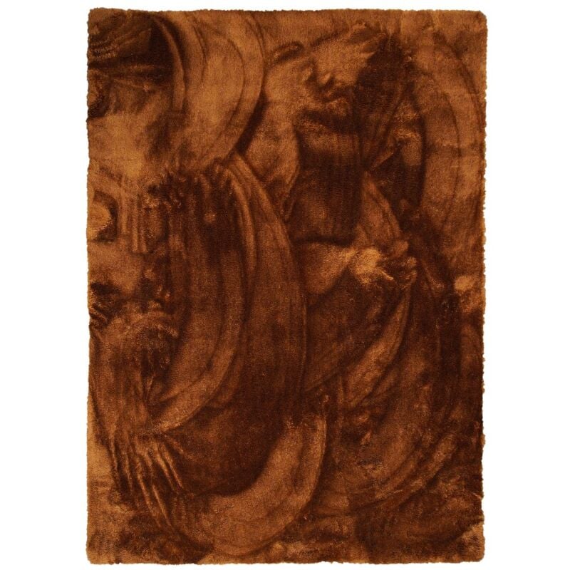 Thedecofactory - sauvage - Tapis à poils longs extra-doux marron 160x230
