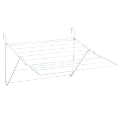 Sauvic 88827 Séchoir à linge balcon blanc extensible