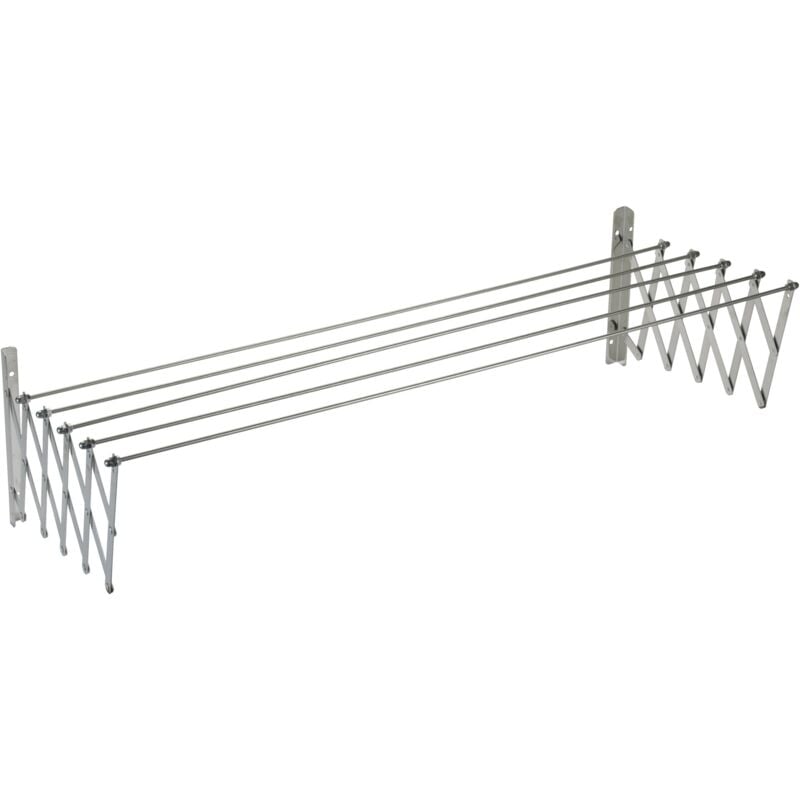 Stendibiancheria estensibile con reggetta e 5 raggi in acciaio inossidabile 18/10 da 140 cm - Sauvic