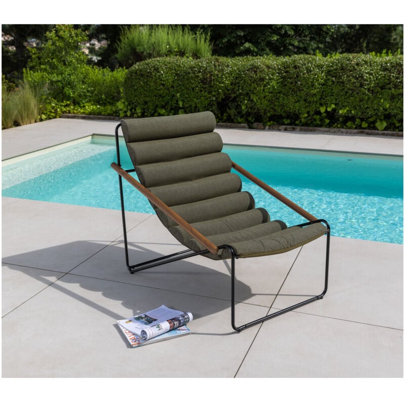 Savane - Fauteuil de détente - bois et vert