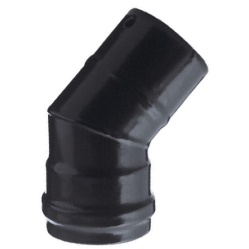 Save coude pour poêle à granulés 45 ouvert porcelaine noire mate mm.1,2 d.12 mf sans joint - Save
