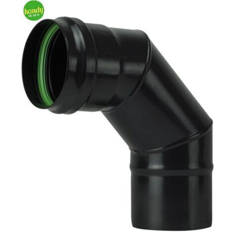 SAVE Fumisteria Plus PN803 Gomito per canna fumaria Nero