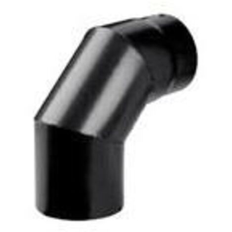 Save Gomito 90° Per Stufa A Legna Porcellanato Plus Light Col. Nero Opaco Ø Cm. 15