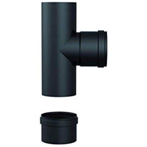 Save raccordo in acciaio a T pellet tappo recupero condensa   80 mm 8 cm
