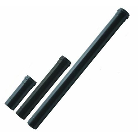 Save tubo per stufa pellet acciaio nero 80 mm 8 cm lunghezza 100 cm