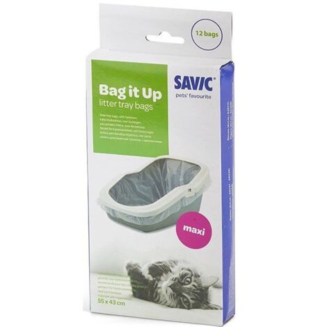 Savic  Bag it up  Cajas de arena - Cajas de arena para cajas de arena maxi 43cm x 55cm  12 uds.