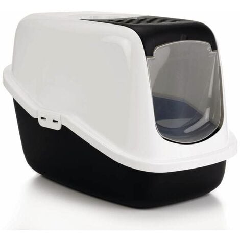 Savic Nestor Cat Toilet Home Wht/Bk 56x39x38.5 - 37656