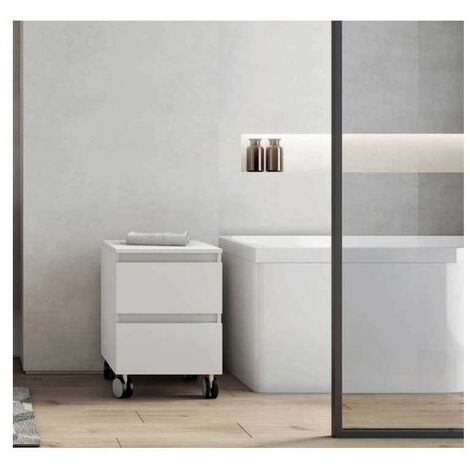 SAVINI Carrello Multiuso Con Ruote Bianco Lucido