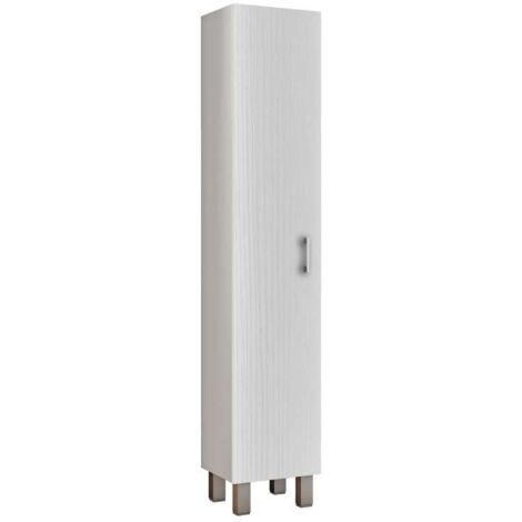 Savini Colonna Mobile Bagno con 1 Anta - Bianco Nordico - 34x34x194 cm