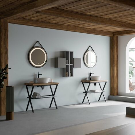 Savinidue CAVALLETTO METALLICO NERO OPACO 60 cm 2630