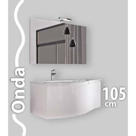 Savinidue Composizione mobile da bagno ONDA bianco lucido ONDA/F00/00