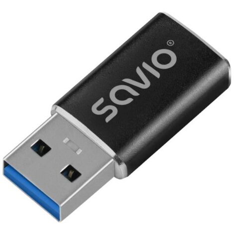 Savio AK-81 adaptador de cable de vídeo 0 m USB Tipo C USB tipo A Negro
