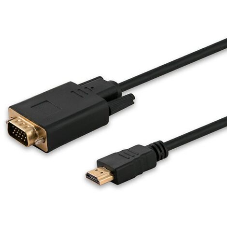 Savio CL-103 câble adaptateur vidéo 1,8 m HDMI Type A (Standard) VGA (D-Sub) Noir