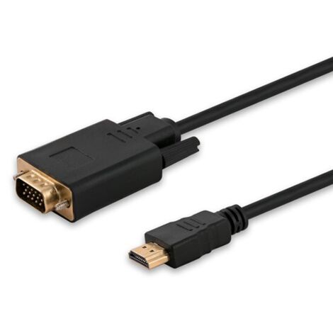 Savio CL-103 câble adaptateur vidéo 1,8 m HDMI Type A (Standard) VGA (D-Sub) Noir