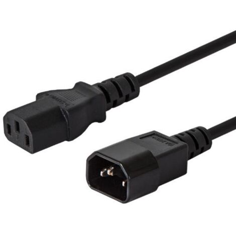 Savio cl-99 cavo di alimentazione nero 1,2 m accoppiatore c14 accoppiatore c13