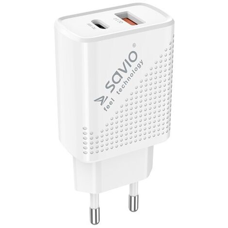 SAVIO LA-04 USB Type A et USB Alimentation à charge rapide de type C 3.0 en intérieur