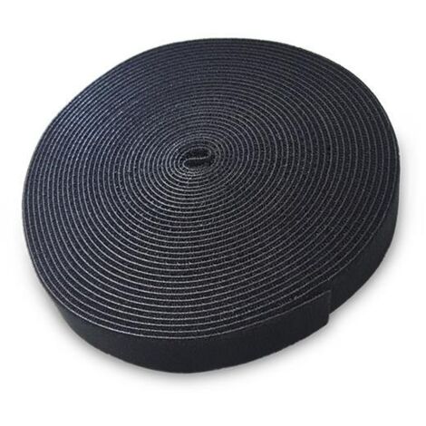 Savio organizer per cavi, nastro, velcro, nero, 10m oc-01/b 1 pz