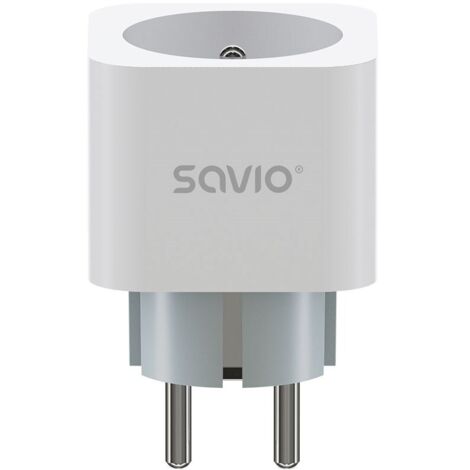 Savio WI-FI smart socket 16A AS-01 White Inalámbrico Blanco