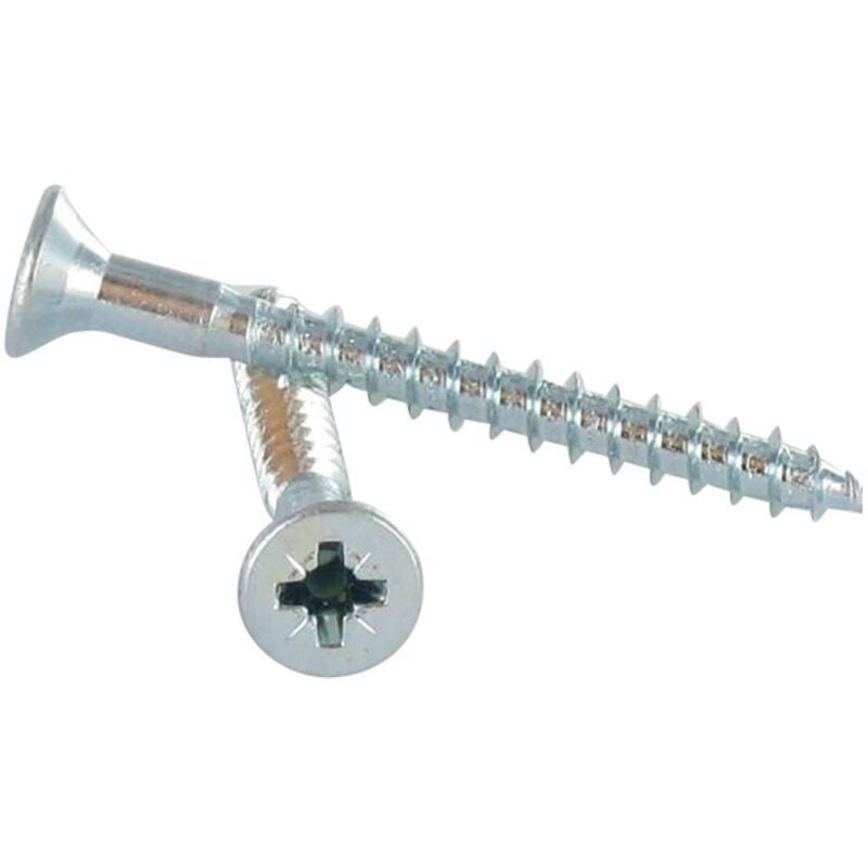 Vba Vis bois agglo Tête fraisée tf Pozi N°2 4.5X35 Percée Acier zingué-500 pièces