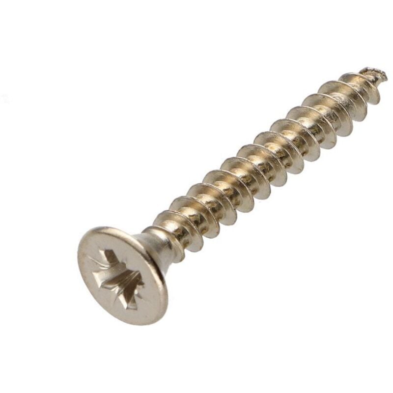 Vis bois et agglomeré vba Tête fraisée tf Pozi N°2 5X30 Filetage total Acier nickelé-200 pièces