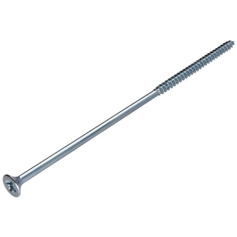 Vba Vis bois agglo Tête fraisée tf Pozi N°3 6X200 Filetage partiel Acier zingué-100 pièces