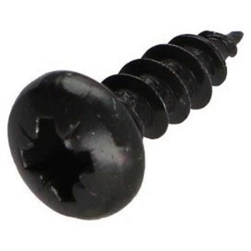 Vba Vis bois agglo Tête ronde tr Pozi N°2 3.5X10 Acier zingué noir-1000 pièces